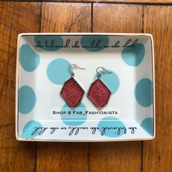 Crystal Rock Dangle Earrings - Picture 1 of 7